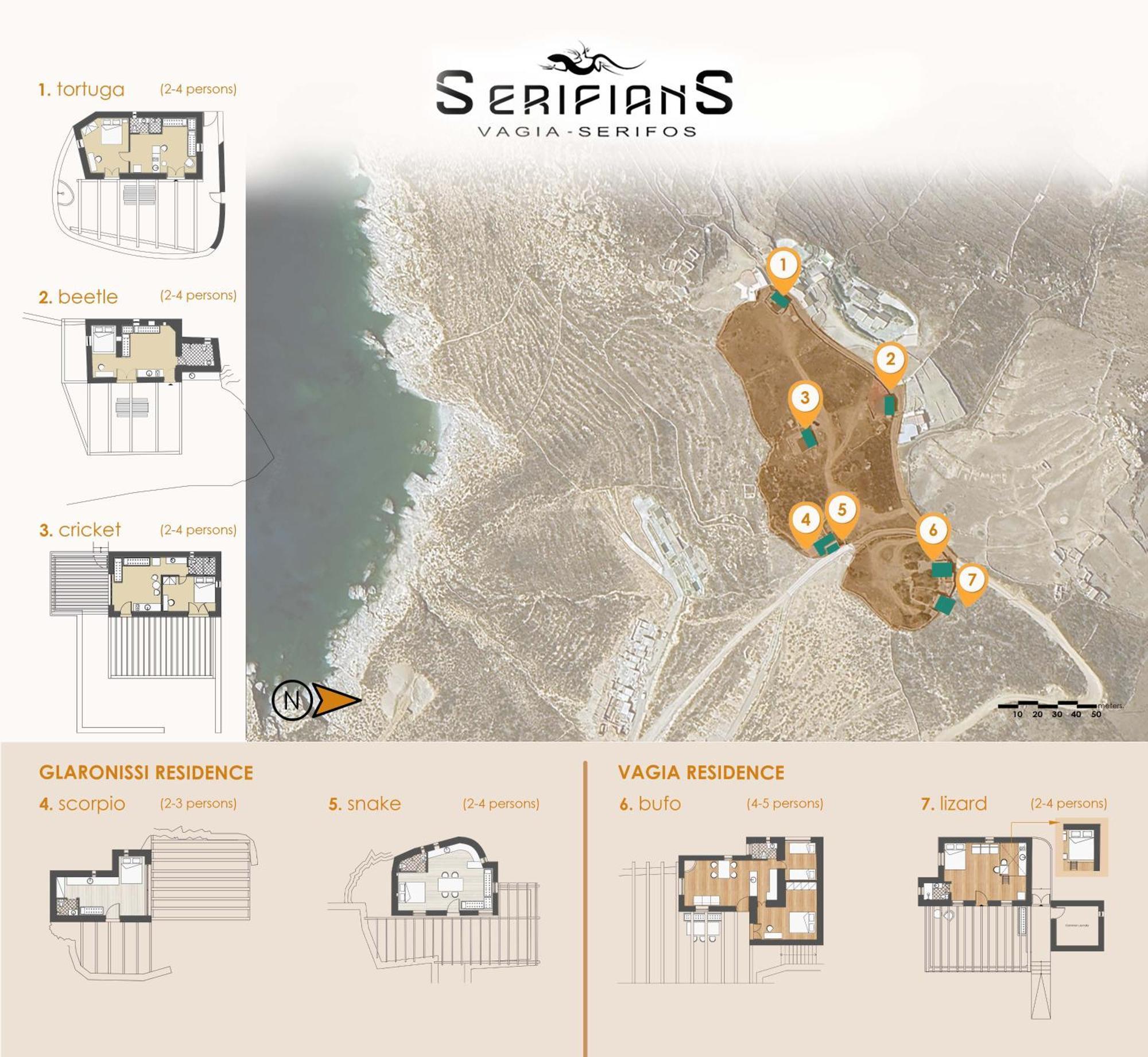 Snake House 180 Sea View - Serifians Residences Βάγια Εξωτερικό φωτογραφία